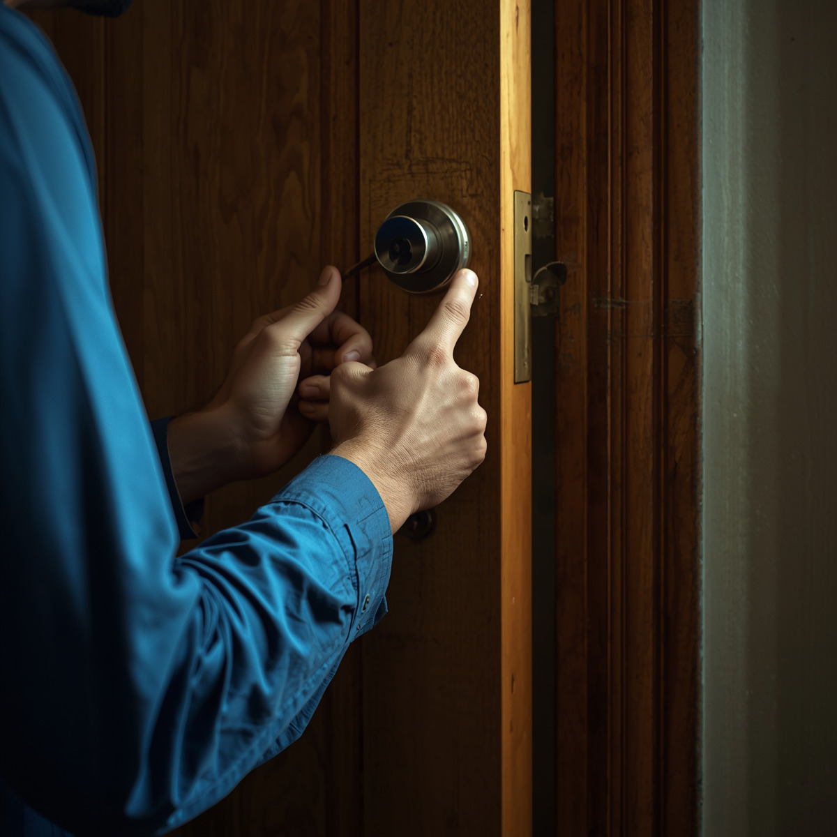 Cerrajero en Acorán, Santa Cruz de Tenerife, abriendo la puerta de una vivienda sin dañar la cerradura